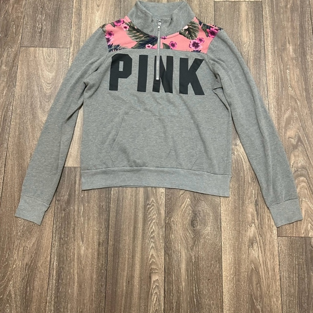 Victoria’s Secret Pink Gray and Pink Sweatshirt